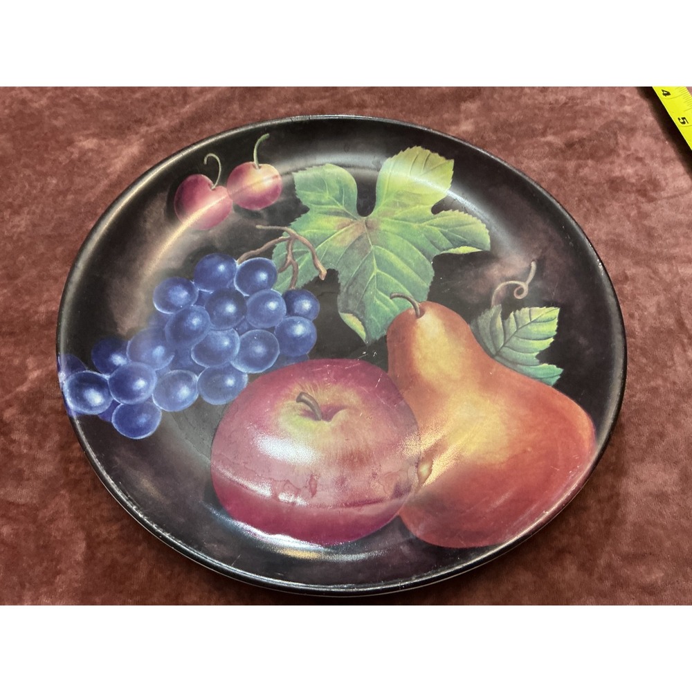Furio Home Indonesia Fruit Motif Dinner Plates Set of 6 Apple Pear Grape Cherry - Picture 10 of 10